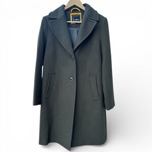 Sam Edelman Military Green Wool Coat Sz 10 Tailored Classic Winter Outerwear